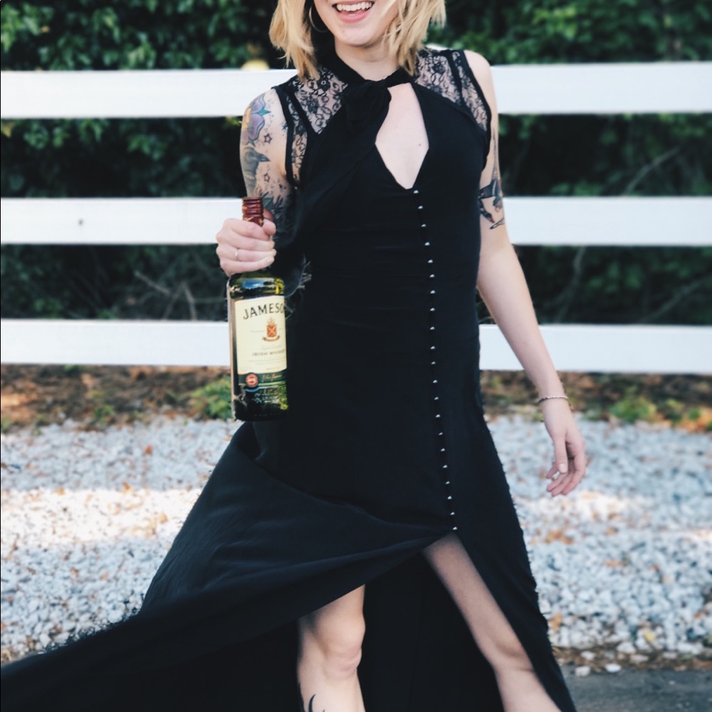 Dolce Vita 100% Silk Black Dress